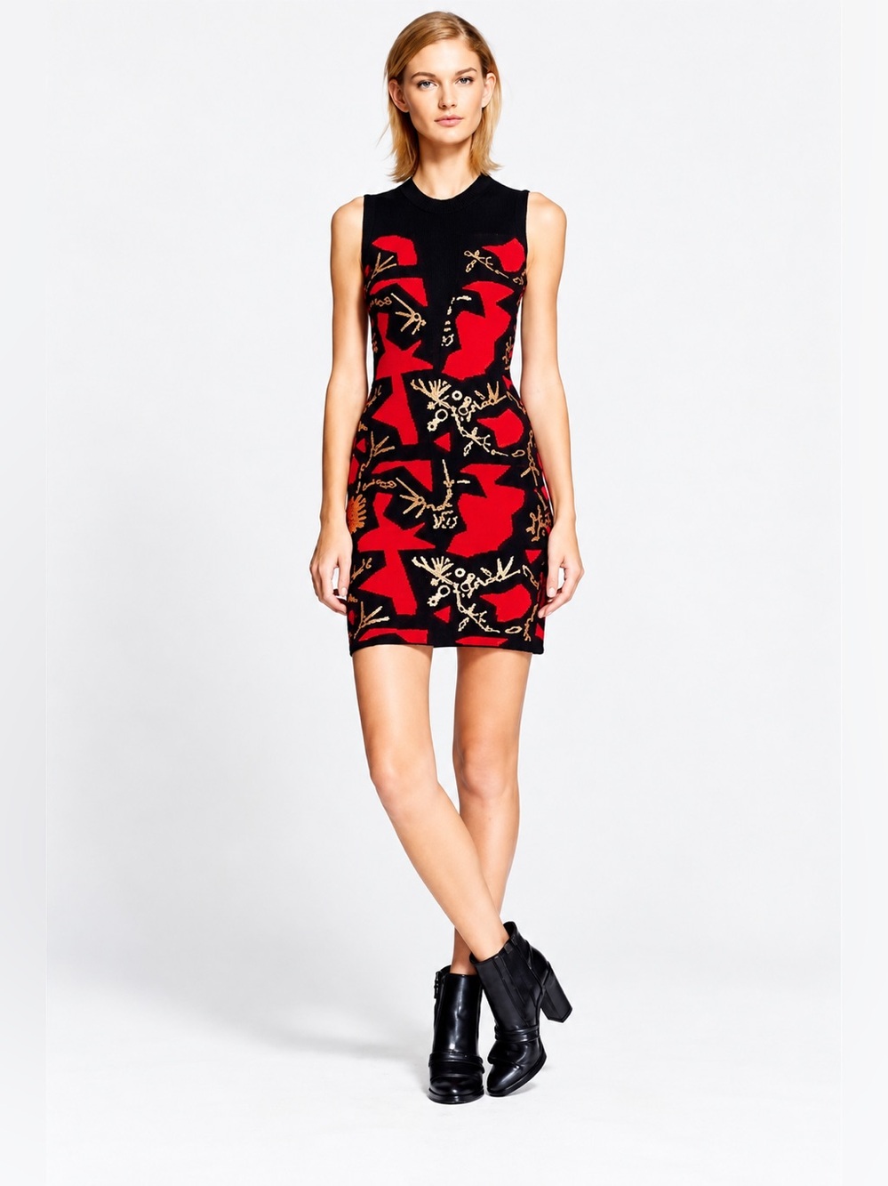 Kenzo Fall 2014 Runway Print Knit Mini Dress